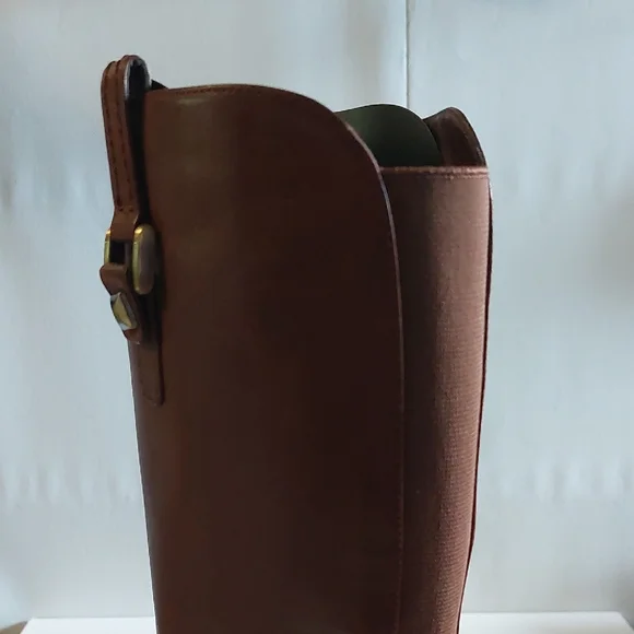 BLONDO Waterproof Wide Calf Brown Leather Riding Boots sz. 7.5 M - Picture 16 of 17